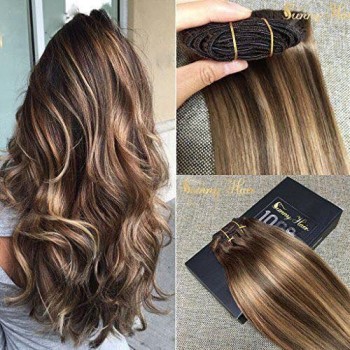 Clip On DeLuxe Drept Black Collection Balayage Saten Suvitat #6 #24