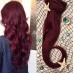 Clip On DeLuxe Drept Black Collection Burgundy