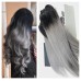 Clip On DeLuxe Drept Black Collection Ombre #1B Grey