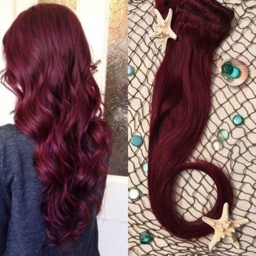 Clip On DeLuxe Ondulat Black Collection Burgundy