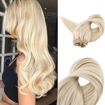 Clip-on Russian Blond Platinat #60