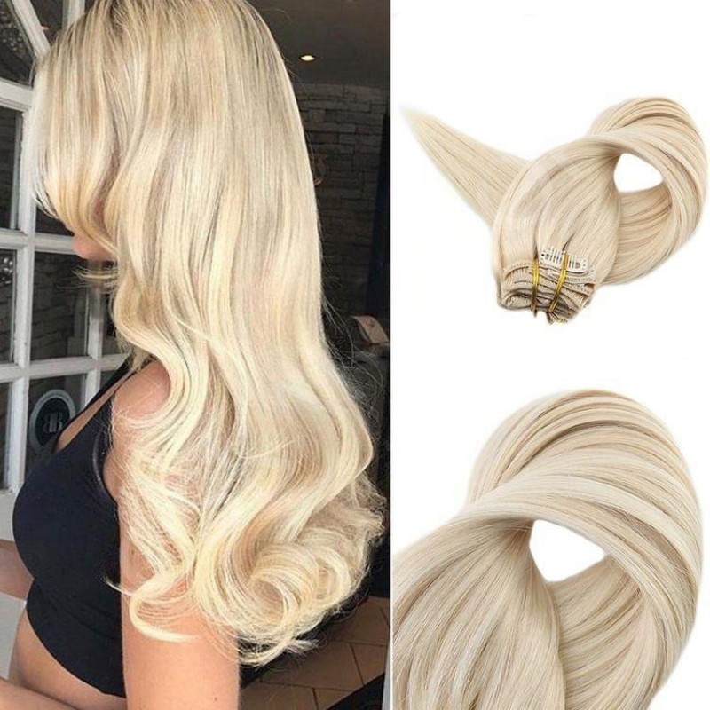 Clip-on Russian Blond Platinat #60