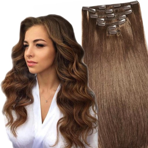 Clip-on Russian Saten Natural Mediu #5