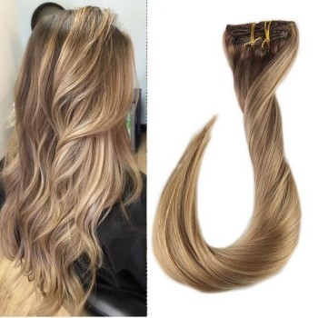 Extensii Clip-On DeLuxe Balayage #7 #18L