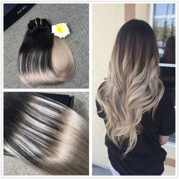 Extensii Clip-On Oskar Balayage #1B Light Grey