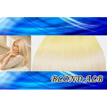 Extensii Front Lace (Semiperuca) DeLuxe Blond Alb