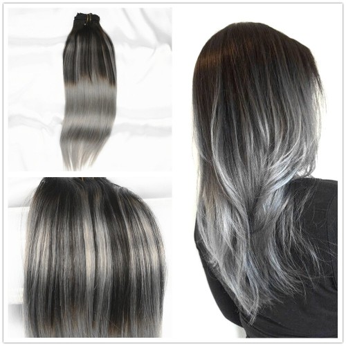 Extensii la Metru DeLuxe Balayage #1B Grey