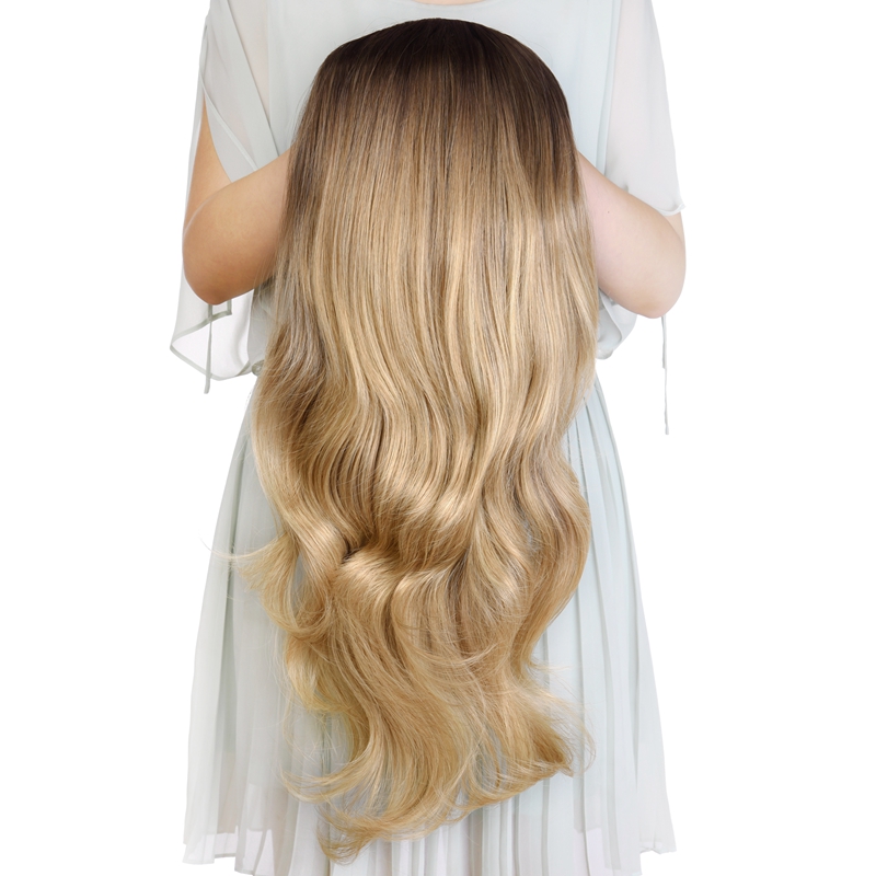 Mese de Volum cu Cordeluta DeLuxe Ombre Saten Natural / Blond Nisipiu