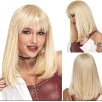 Peruca Bobo Blonde cu Breton