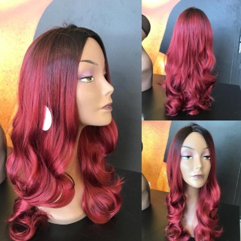 Peruca ombre burgundy