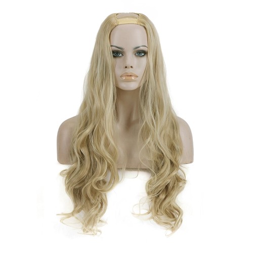 Semiperuca Par Natural U Part Blond Bej Ondulat