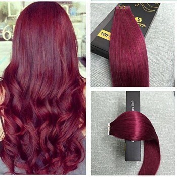 Tape In Black Collection Burgundy